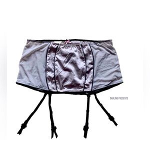 Victoria’s Secret Sexy Little Things Satin Garter Belt Women Color Gray Size L